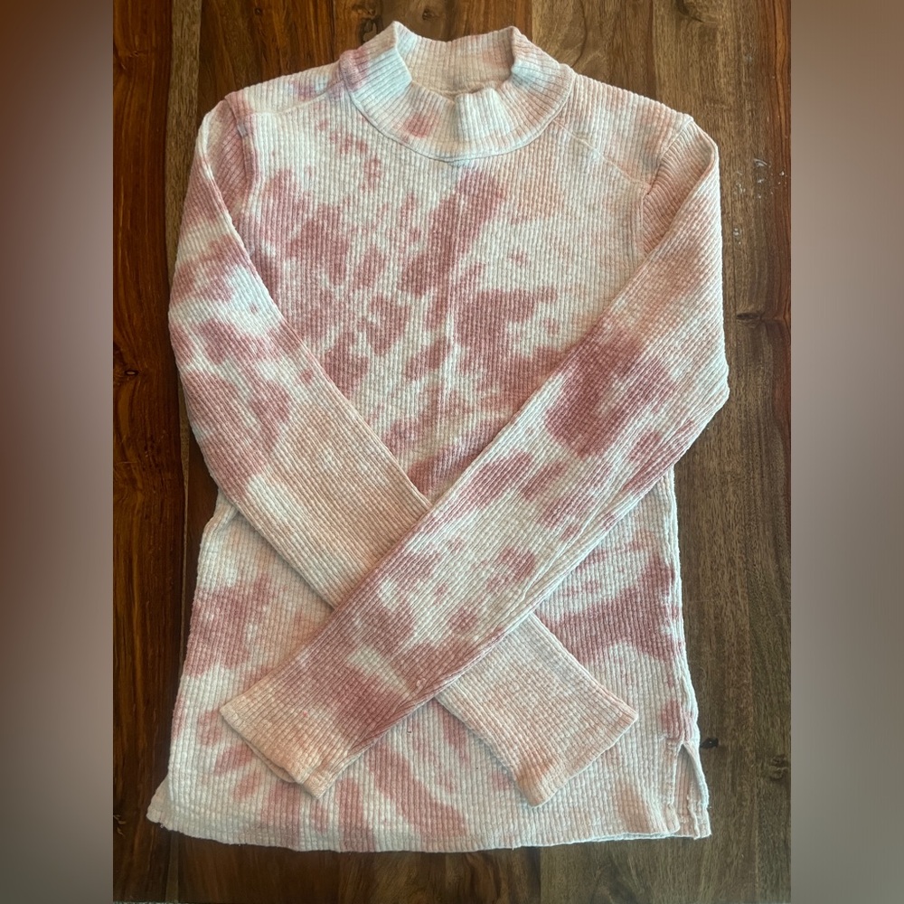 Free people tie-dye pink shirt. Size small. Very stretchy.